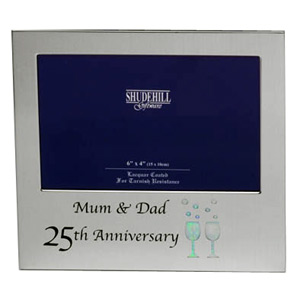 25th Wedding Anniversary Mum and Dad Photo Frame