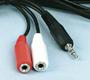 3.5MM ST PLUG TO 2X MONO SOCKETS- 2M