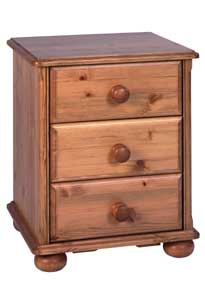 3 Drawer Bedside Chest - Manor