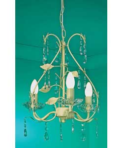 3 Light Antique White Chandelier