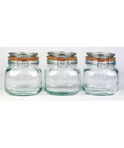 Unbranded 3 Piece Kilner Style Jar Set