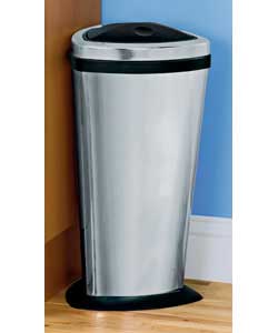 Unbranded 30 Litre Corner Press Top Bin. Mirror Finish