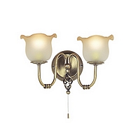 Unbranded 338 2AN - 2 Light Antique Brass Wall Light