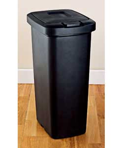 Unbranded 35 Litre Black Plastic Touch Top Bin