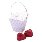 Colourful Chocolate Box containing four pink foiled Chocobeurre Heart