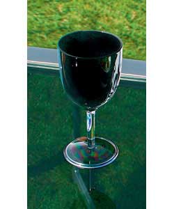 4 Pack Black Wine Goblets