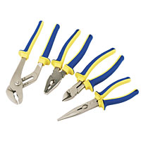 4 Piece Soft Grip Pliers Set