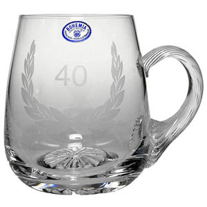 Unbranded 40th Birthday Crystal Beer Tankard