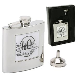 Unbranded 40th Birthday Hip Flask