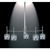 Unbranded 4345 5 - 5 Light Satin Silver Ceiling Light