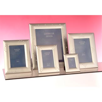 Silver Diamonds 5 piece photo frame set