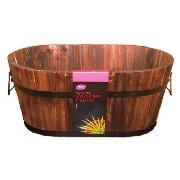 Unbranded 50cm Oval Wooden Planter