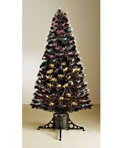 5ft Black Fan Fibre Optic Tree