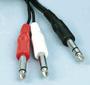 6.35MM PLUG TO 2X PLUGS- 2M