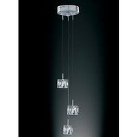 Unbranded 6773 3 - 3 Light Satin Silver Pendant Light