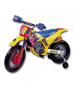 Blue and Yellow 6V Trails Bike