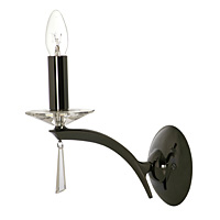 Unbranded 708 1TI - 1 Light Titanium and Crystal Wall Light