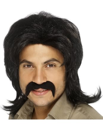 Unbranded 70s Guy Black Wig