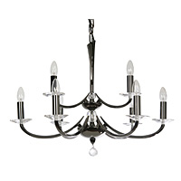 Unbranded 715 63TI - 9 Light Titanium and Crystal Hanging Light