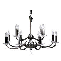 Unbranded 715 84TI - 12 Light Titanium and Crystal Hanging Light