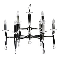 Unbranded 719 63TI - 9 Light Titanium and Crystal Hanging Light