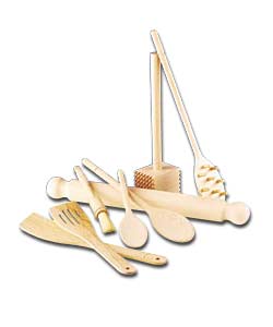 8 Piece Beech Kitchen Tool Set