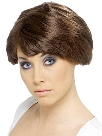 Unbranded 80s Brown Wedge Wig