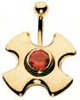9 Carat Gold Viking Bellybar Attachment
