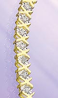 9ct. 1ct. Kiss Bracelet