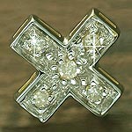 9ct. 5pt. Mens Diamond Cross Earring