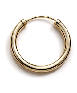 9ct Gold Mens Single Hoop