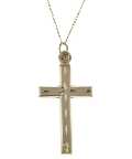 Charming 9ct yellow gold fancy diamond cut design cross pendant Features Metal Type: 9ct Yellow