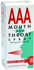 AAA Mouth and Throat Spray 60 metered doses