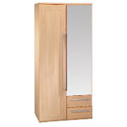 Adelaide 2 door 2 drawer Wardrobe, Light Oak