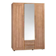 Adelaide 3 door 2 drawer Wardrobe, Walnut effect