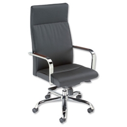 Auvergne Executive ArmchairTilt ActionSeat WxDxH: 505x485x485mmBackrest Height: 780mmBlack Leather