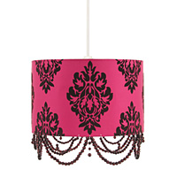 Unbranded AI128 PI - Pink Flock Motif Pendant Shade