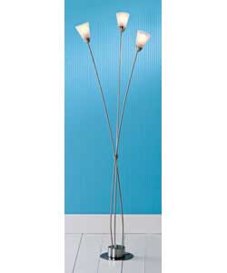 Ailisi Nickel 3 Way Floor Lamp