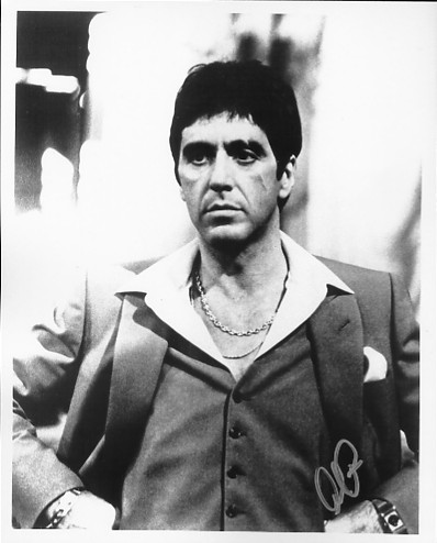 AL PACINO SIGNED 10 x 8 INCH B/W SCARFACE