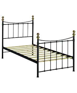 Alderley Black Single Bedstead - Frame Only