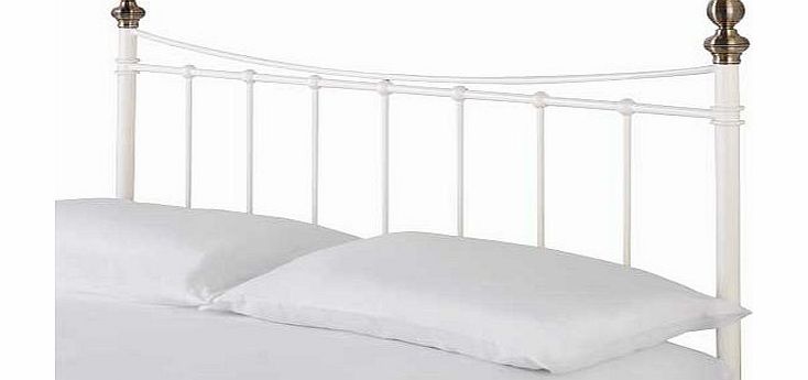 Unbranded Alderley Metal Double Headboard - Ivory