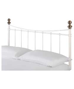 Unbranded Alderley Metal Double Headboard - White