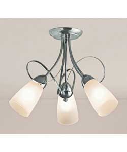 Alexis 3 Light Low Energy Semi Flush Ceiling Fitting