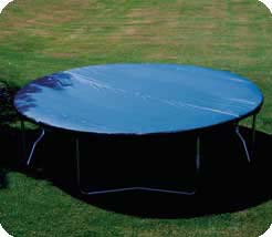 Elasticated hem cover with central drainage holes made from forest green pvc-coated nylon fabric