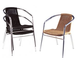 Unbranded Aluminium deluxe wicker armchair