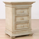 Amaryllis French style 3 drawer bedside cabinet