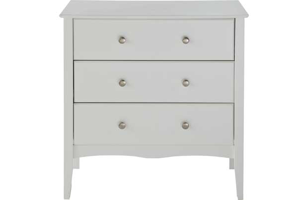 Unbranded Amelie 3 Drawer Chest - White