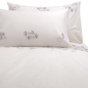 Anemone Duvet Cover- Oyster / Blue / Green- Single