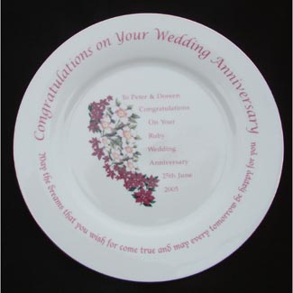 Anniversary Plate Ruby