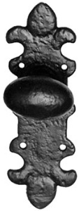 Antique Knobs On Latch Plate 63x38mm 1213